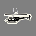 Paper Air Freshener Tag W/ Tab- Helicopter (Left, Black)
